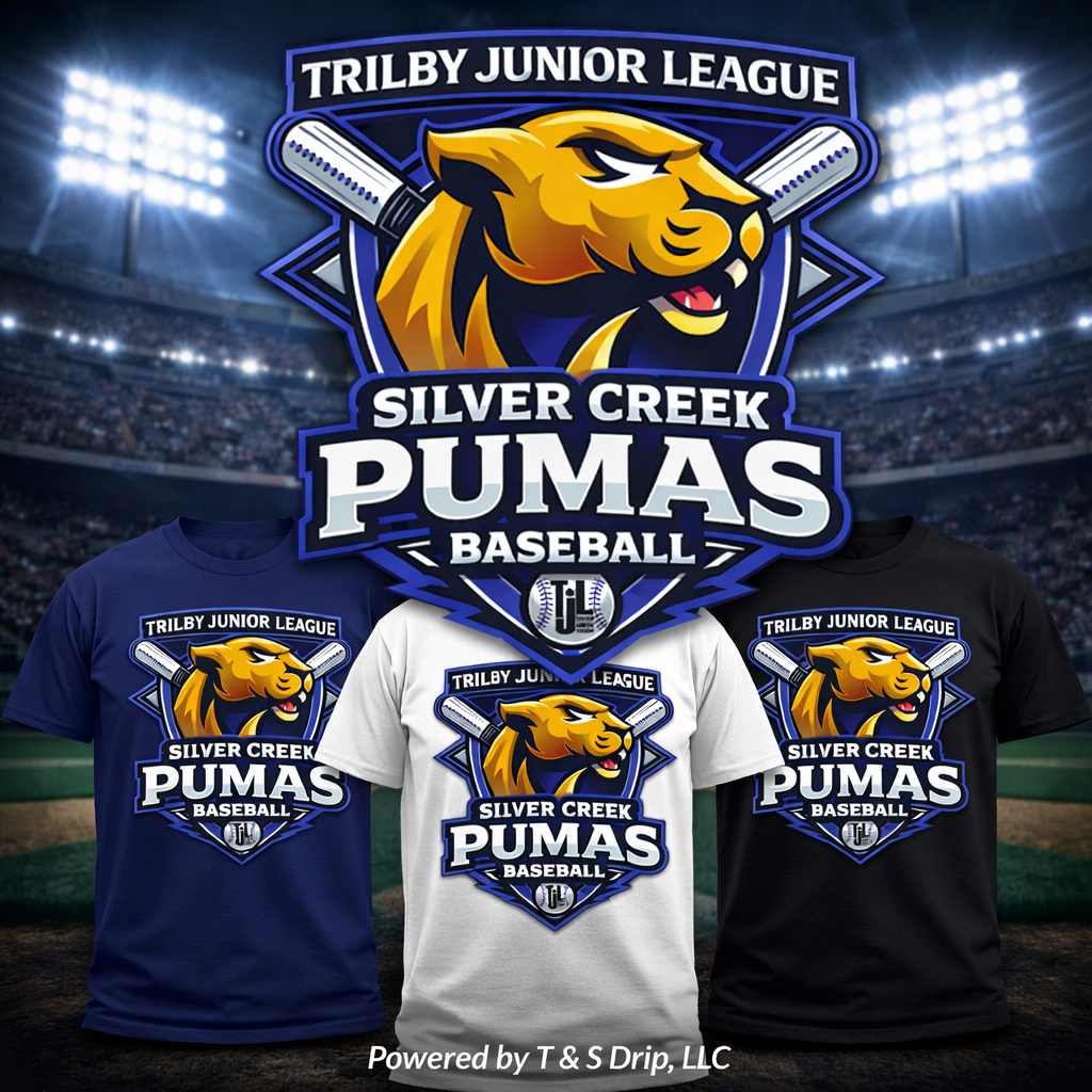 Silver Creek Pumas Baseball Shirt - Trilby Junior League