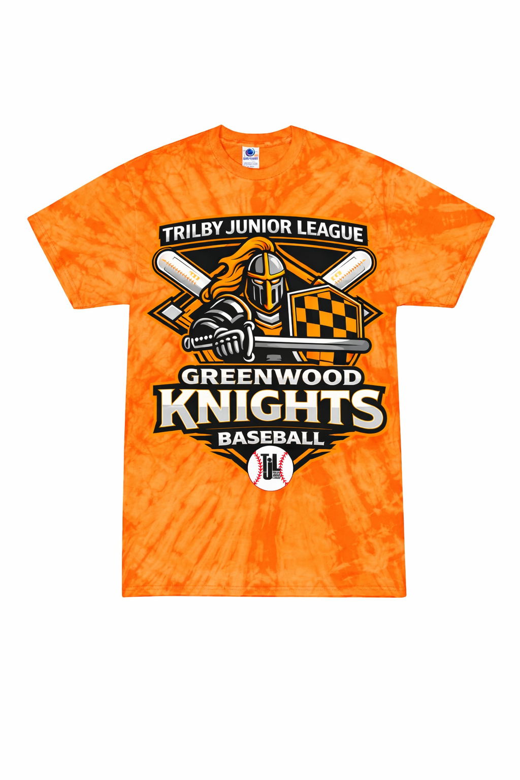 Greenwood Knights Tie-Dye Shirt - Trilby Baseball League