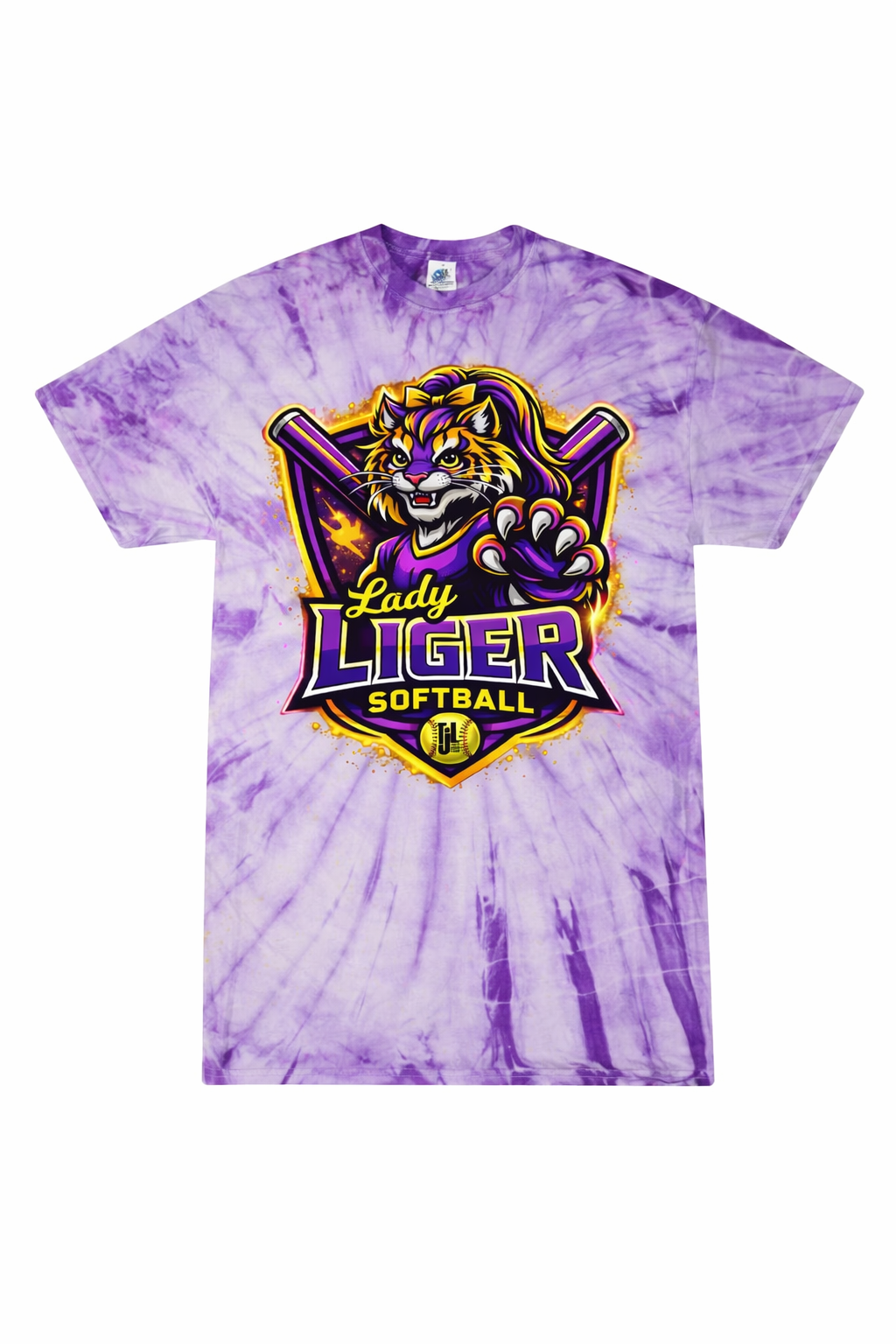 Lady Ligers Tie-Dye Shirt - Trilby Softball League