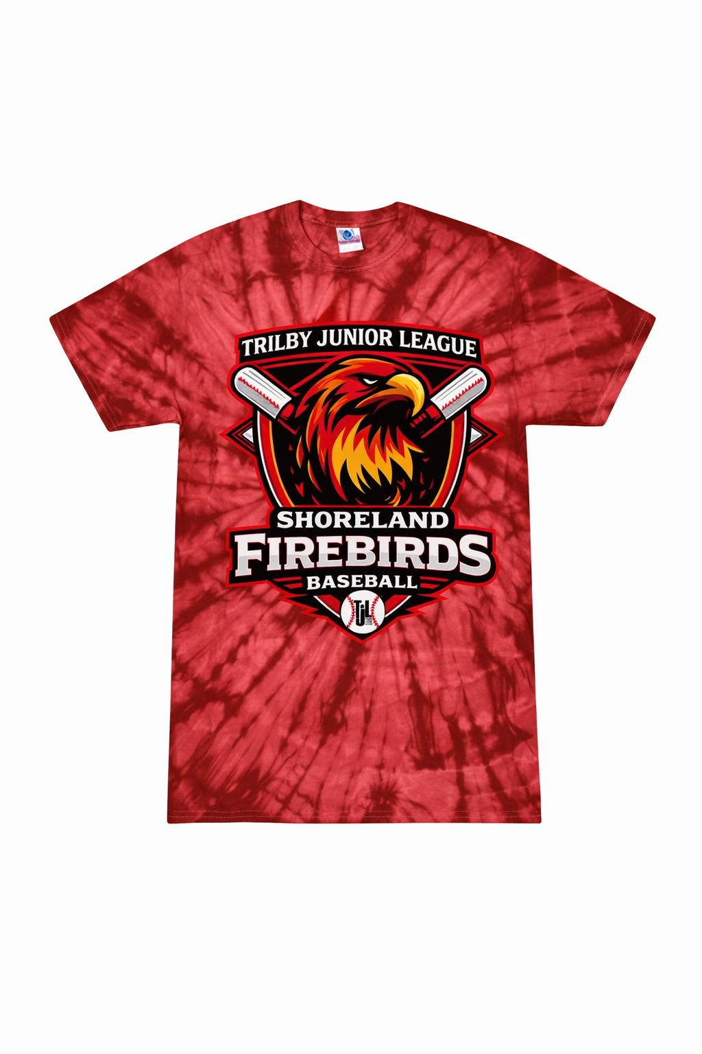 Shoreland Firebirds Tie-Dye Shirt - Trilby Baseball League